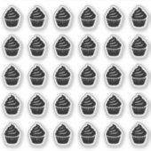 カップケーキ ウェディング プレイス カード フード ミール メニュー 選択 シール (正面)