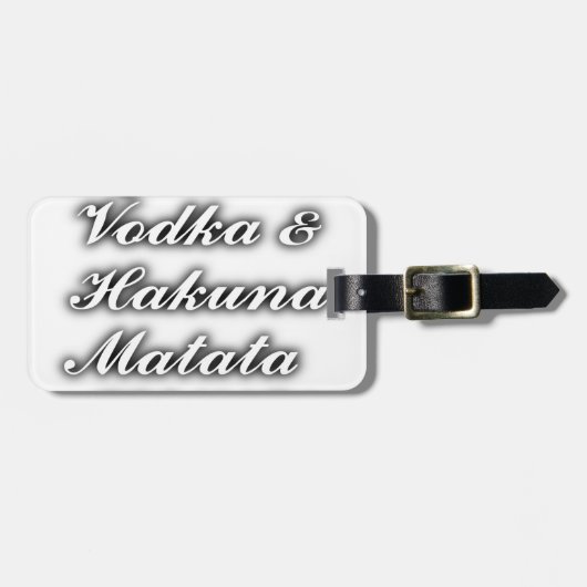 カップケーキ ウォッカ ハクナマタタ 面白い ラゲッジタグ (正面横)