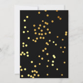 カップケーキ＆カクテル ブラック＆ゴールド ブライダルシャワー 招待状 (裏面)
