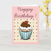 カップケーキ カード (黄色い花)