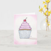 カップケーキ カード (黄色い花)