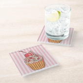 カップケーキ ガラスコースター (アングル)