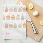 カップケーキ キッチンタオル (四つ折り)