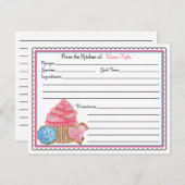 カップケーキ&クッキーベーキング料理レシピカード (正面/裏面)