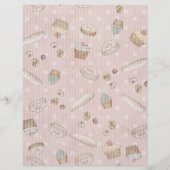 カップケーキ、ケーキとお菓子ベイクセールフライヤー チラシ (裏面)