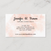 カップケーキ ケーキ パティシエ ペストリー 水彩 名刺 (裏面)