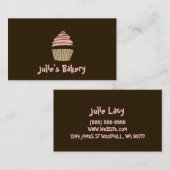 カップケーキ，ケーキ，ベーカリー名刺 名刺 (正面/裏面)