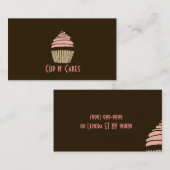 カップケーキ，ケーキ，食べ物，ケータリング,ベーカリー業 名刺 (正面/裏面)