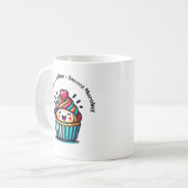 カップケーキ+コーヒー=甘い朝 コーヒーマグカップ (正面左)