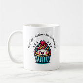 カップケーキ+コーヒー=甘い朝 コーヒーマグカップ (左)