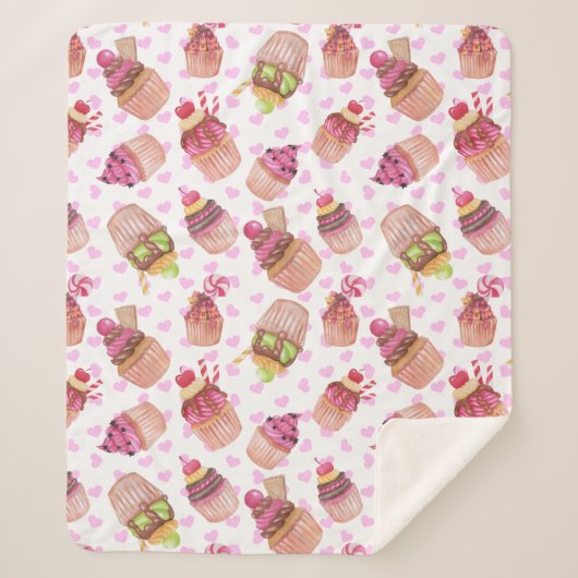 カップケーキ シェルパブランケット (正面)