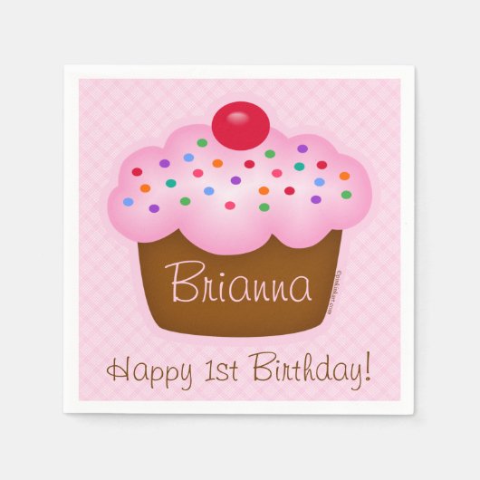 カップケーキ スタンダードカクテルナプキン (正面)