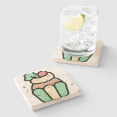 カップケーキ ストーンコースター (横)