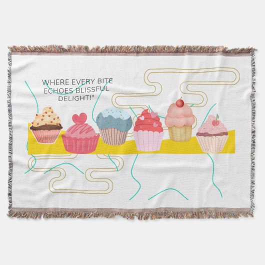 カップケーキ スローブランケット (正面)