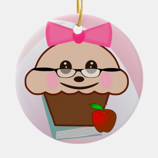 カップケーキ セラミックオーナメント (正面)