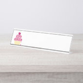 カップケーキ デスクネームプレート (正面)