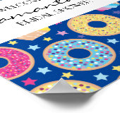 カップケーキ&ドーナツ歓迎サイン ポスター (角)