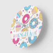 カップケーキ&ドーナツ ラウンド壁時計 (傾斜)