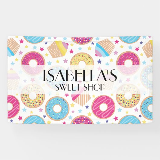 カップケーキ&ドーナツ 横断幕 (横)