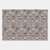 カップケーキ（バリエーション）包装紙シート ラッピングペーパーシート (正面3)