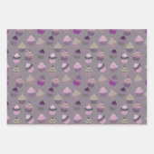 カップケーキ（バリエーション）包装紙シート ラッピングペーパーシート (正面)