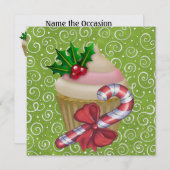 カップケーキ – パーティの招待状- SRF 招待状 (正面/裏面)