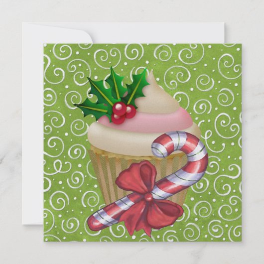 カップケーキ – パーティの招待状- SRF 招待状 (正面)