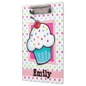 カップケーキ,ピンク,青,緑,水玉模様 クリップボード (左)