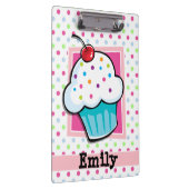 カップケーキ,ピンク,青,緑,水玉模様 クリップボード (右)
