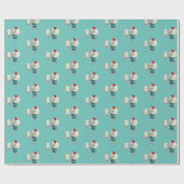 カップケーキ、フォーク、ライトソケット ラッピングペーパー (フラット)