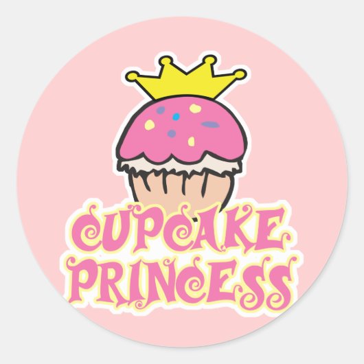 カップケーキ プリンセス ラウンドシール (正面)