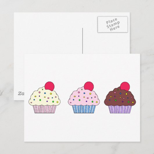 カップケーキ ポストカード (正面/裏面)