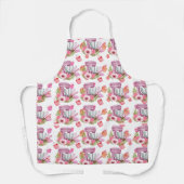 カップケーキ&ミキサーホワイトキッチンエプロン エプロン (正面)