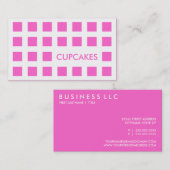カップケーキ(モダンな正方形) 名刺 (正面/裏面)
