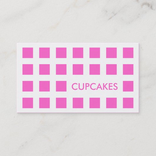 カップケーキ(モダンな正方形) 名刺 (正面)