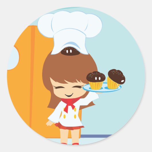 カップケーキ ラウンドシール (正面)