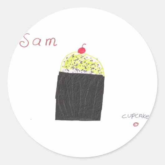 カップケーキ ラウンドシール (正面)