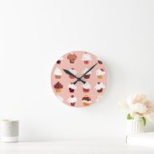 カップケーキ ラウンド壁時計 (ホーム)