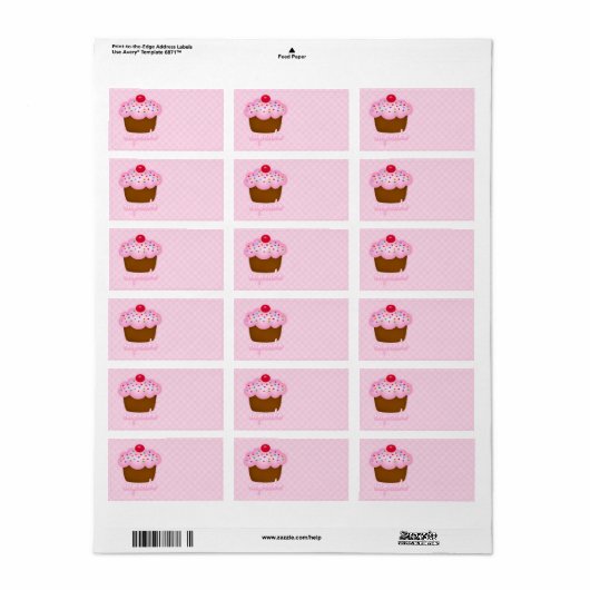 カップケーキ ラベル (フルシート)