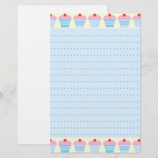 カップケーキ 便箋 (正面/裏面)