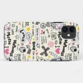 カップケーキ、弓、ハート、女の子らしい女の子パターン Case-Mate iPhoneケース (裏面(横))