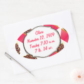 カップケーキ 楕円形シール (封筒)