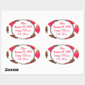 カップケーキ 楕円形シール (シート)