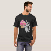 カップケーキ 猫 誕生日 Tシャツ (正面フル)