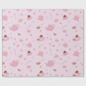 カップケーキ/紅茶 ラッピングペーパー (フラット)