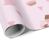 カップケーキ/紅茶 ラッピングペーパー (ロールコーナー)