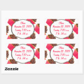 カップケーキ 長方形シール (シート)