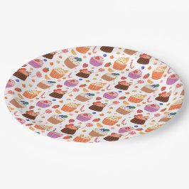 カップケーキCookieとキャンディー ペーパープレート