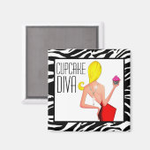 「カップケーキDIVA」 マグネット (正面/裏面)