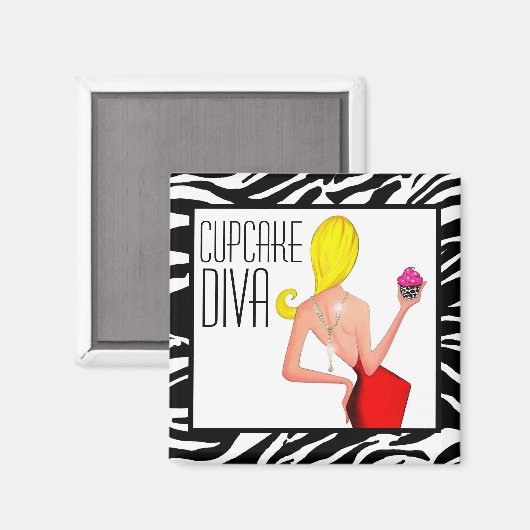 「カップケーキDIVA」 マグネット (正面/裏面)